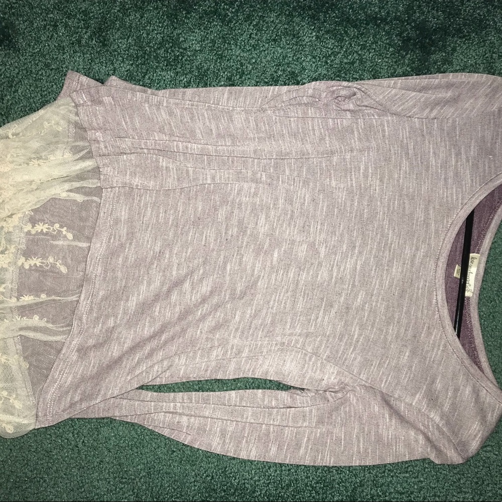 purple lace long sleeve